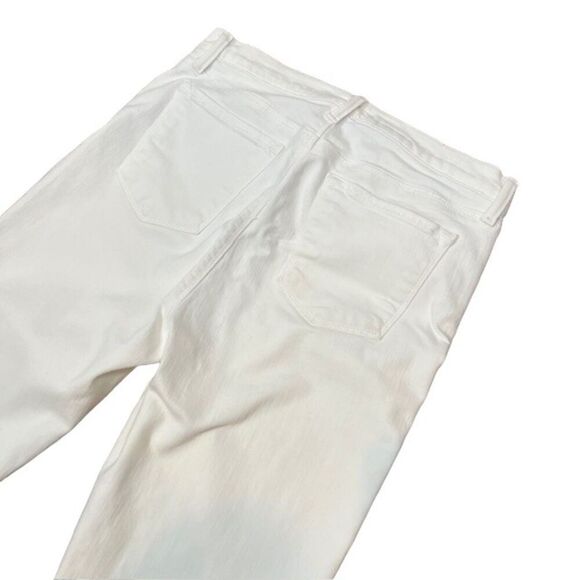 J Brand Cropped Rail Blanc White Skinny Jeans Cotton Blend Stretch Size 30 - Picture 7 of 12